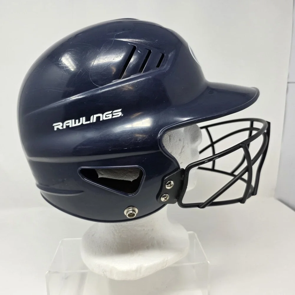 Easton Jnr Batting Helmet w/ Face Mask Royal Blue Silver 6⅜–7⅛ Baseball Softball